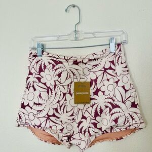 Patagonia Maroon and Cream Floral Shorts